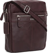 Urban Edge Leather Sling Messenger Bag for Men | Bombay Brown