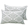 Huesland by Ahmedabad Cotton 144 TC Cotton Pillow Covers Set of 2 | Sage Green & White