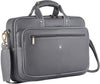Leather 15 inch Laptop Bag for Men I Padded Laptop Compartment I Carry Handles with Adjustable Strap | Grey