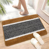 Kuber Industries Anti-Skid Water-Absorbent Door Mats for Home Micro Wings Lining Golden
