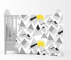 Divine Casa 120 GSM Microfiber Single Kids Dohar Soft & Lightweight Throw Blanket Geometric Triangles Pattern Colour Black & White