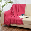 Sashaa World Vibrant Pink Cotton Throw Colour Vibrant Pink
