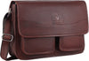 Urban Edge Leather Laptop Messenger Maroon Men's Bag | Maroon Colour