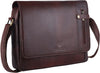 Leather Messenger Bag for Men/Office Bag for Men I Padded Laptop Compartment with Adjustable Strap | Brown Colour