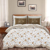Kuber Industries Double Bedsheet with 2 Pillow Covers 186 TC Premium Cotton Brown