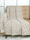 Saral Home Soft Viscose Chenille Geometric Pattern Covers  Beige