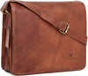 Men's Leather Laptop Messenger Bag | Tan Vintage