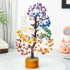 HindCraft Seven Chakra Crystal Tree Silver Wire 10-12 inch