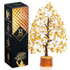 Bezavo Yellow Aventurine Crystal Tree Silver Wire