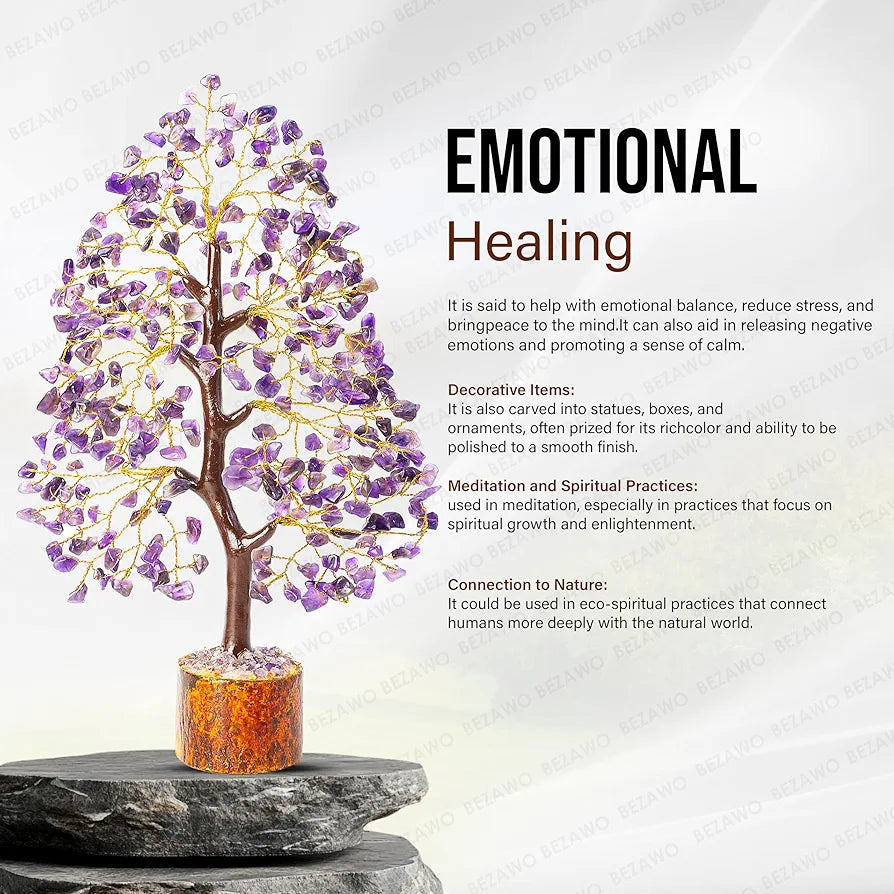 are bonsai trees good luck Bezavo Amethyst Gemstone Crystal Bonsai Tree – Good Luck Money Tree fo