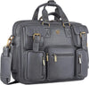 Leather Laptop Bag for Men/Office Bag for Men | Fits Upto 15.6 Inch Laptop/MacBook | Laptop Messenger Bag/Leather Bag for Men | Grey