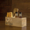 Ellementry Fleur D'Or Wooden Cutlery Holder Premium Spoon Knife Fork Stand Handcrafted Tableware Storage Box
