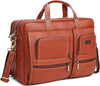 Classic Leather Laptop Messenger Bag for Men I Office Bags I Travel Bags I Carry Handle with Adjustable Strap | Tan