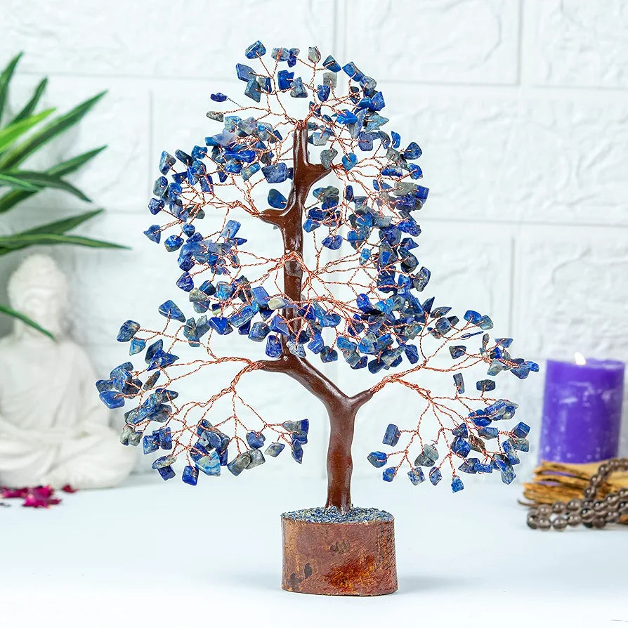 Bezavo Lapis Lazuli Energy Crystal Tree Feng Shui Tree for Abundance ...
