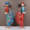 Kraftskala Colorful Dancers Iron Showpiece with Tealight Candle Holder
