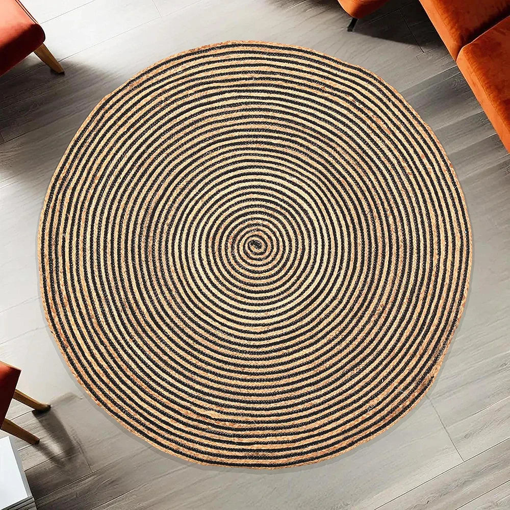 Kuber Industries 4x4 Feet Round Jute Rug & Carpet for Home Bedroom Spi ...