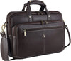 Leather 15 inch Laptop Bag for Men I Padded Laptop Compartment I Carry Handles with Adjustable Strap | Brown