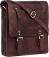 Leather 11.5 inch Messenger Bag for Men I Multipurpose Bag I Office Bag I Travel Bag with Adjustable Strap | Brown