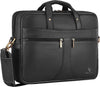 Leather Laptop Messenger Bag for Men | Black