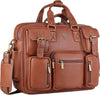 Leather Laptop Bag for Men/Office Bag for Men | Fits Upto 15.6 Inch Laptop/MacBook | Laptop Messenger Bag/Leather Bag for Men | Tan