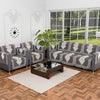 Kuber Industries Set of 16 Fully Covered Sofa Cover 5-Seater Stone Mayur Dark Grey & Brown