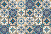 Indian Royals Hexagun Art Blue Kitchen Wallpaper Oil Proof Waterproof Haxagon Wallpaper