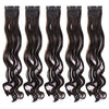Streak Street Clip in 20 Curly Dark Brown Side Patches With Golden Highlights (5pcs Set)