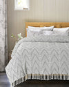 Sashaa World Zig Zag Super Soft & Breathable Cotton Throw Blanket Colour Grey/Black