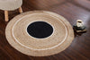 Sashaa World JuteRugs Indian Handmade Braided Round Carpet Colour Natural & Beige