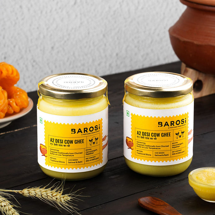 Barosi A2 Desi Cow Ghee & Multifloral Honey Combo