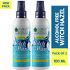 Bliss of Earth Alcohol Free Witch Hazel Toner | 100% Pure & Natural Toner | Great For Face & Body - (2X100ml)