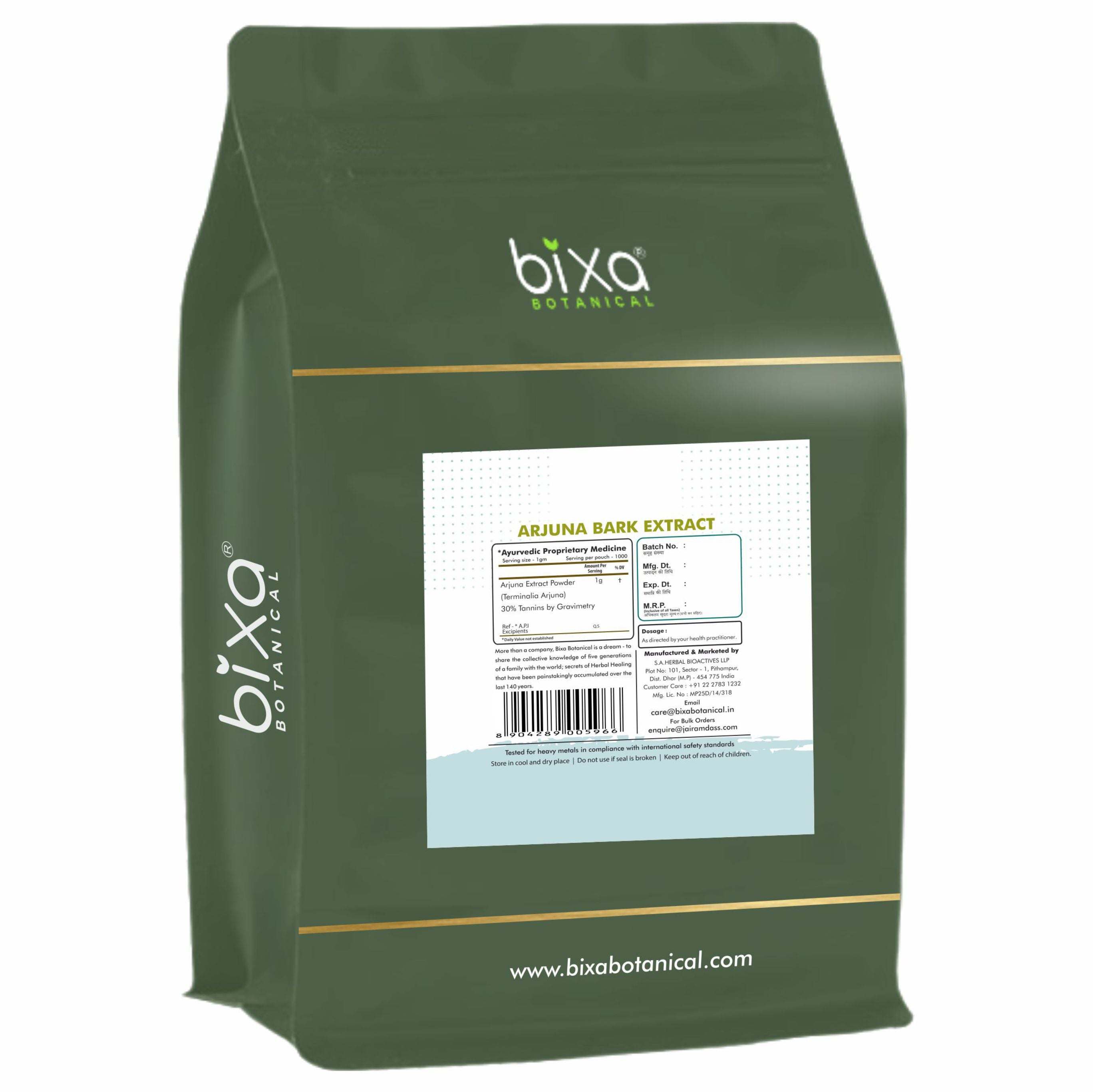 Bixa Botanical Arjuna (Terminalia Arjuna) Dry Extract - 30% Tannins by ...