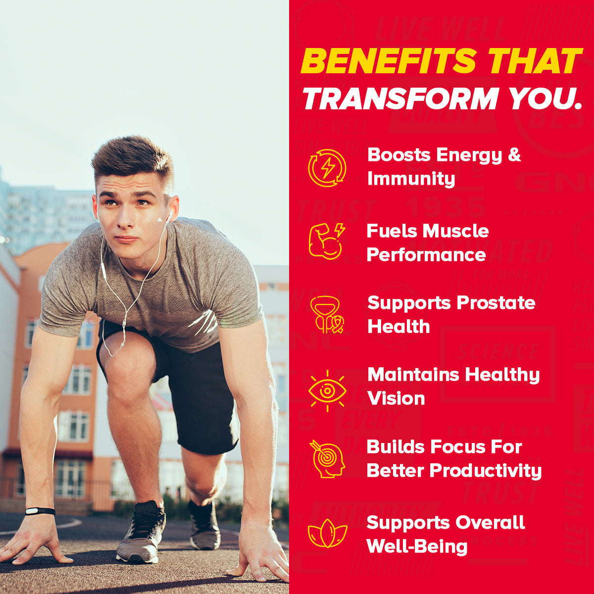 GNC Mega Men One Daily Multivitamin Improves Energy Immunity & Overall Health