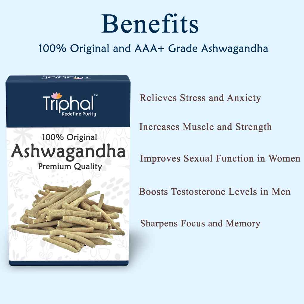 Triphal Ashwagandha Roots Whole (Raw)