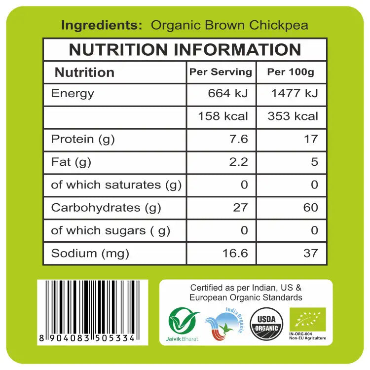 24 Mantra Organic Brown Chana - 500 gms