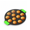 Esspy 12 Pit Pre-Seasoned Cast Iron Paniyaram Pan With Silicon Handle