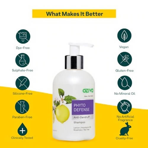 OZiva Phyto Defense Anti-Dandruff Shampoo - 200 ml