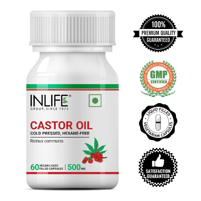 INLIFE  Castor Oil Supplement - 60 tabs