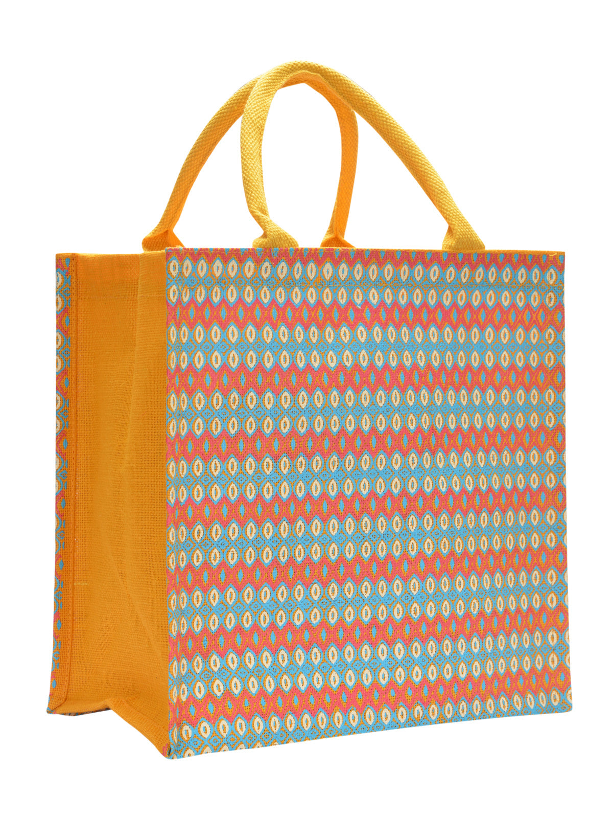 Jute Cottage Ribbon Motif Zipper Bag