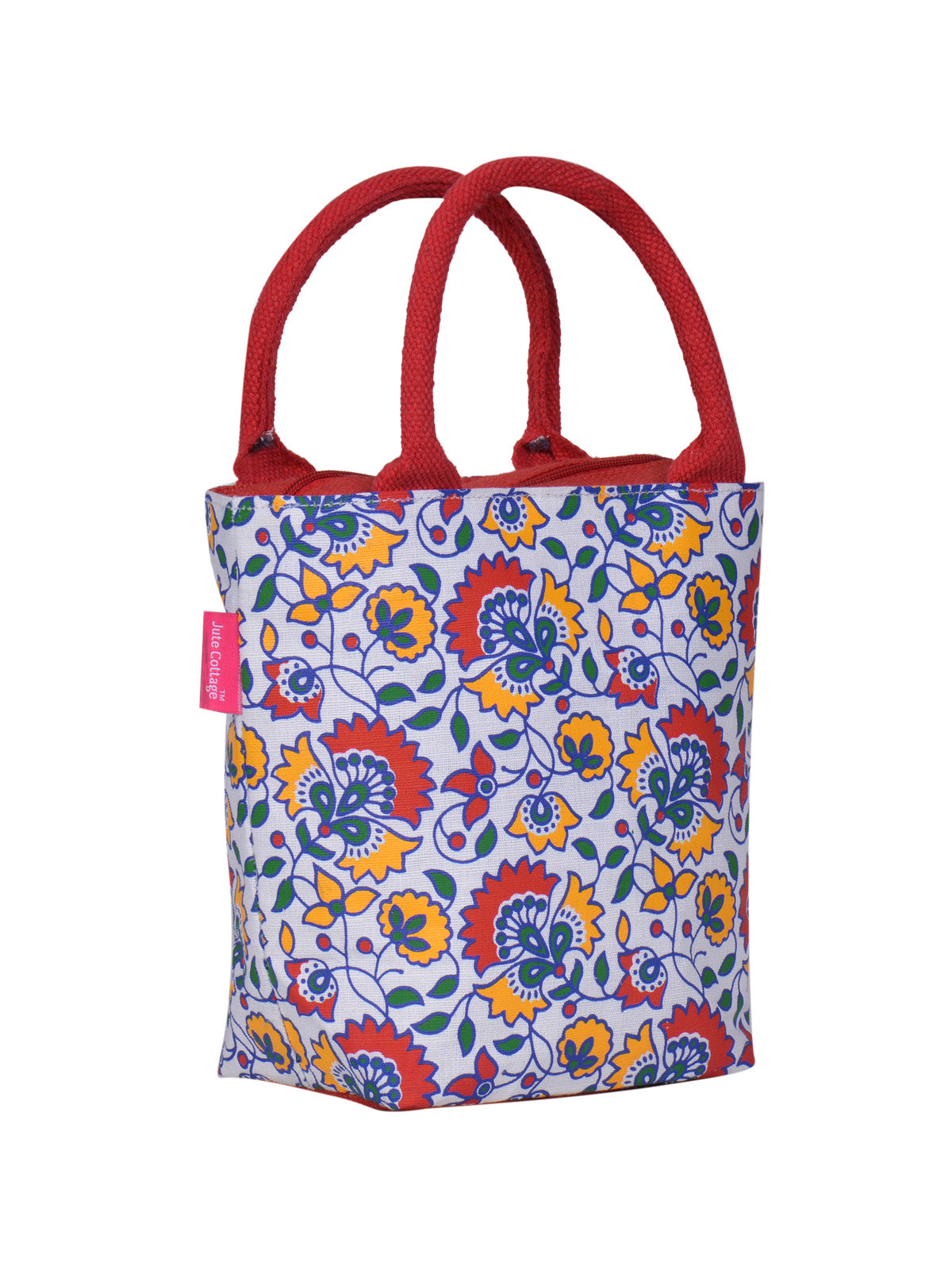 Jute Cottage Floral Print Juco Zipper Lunch Bag