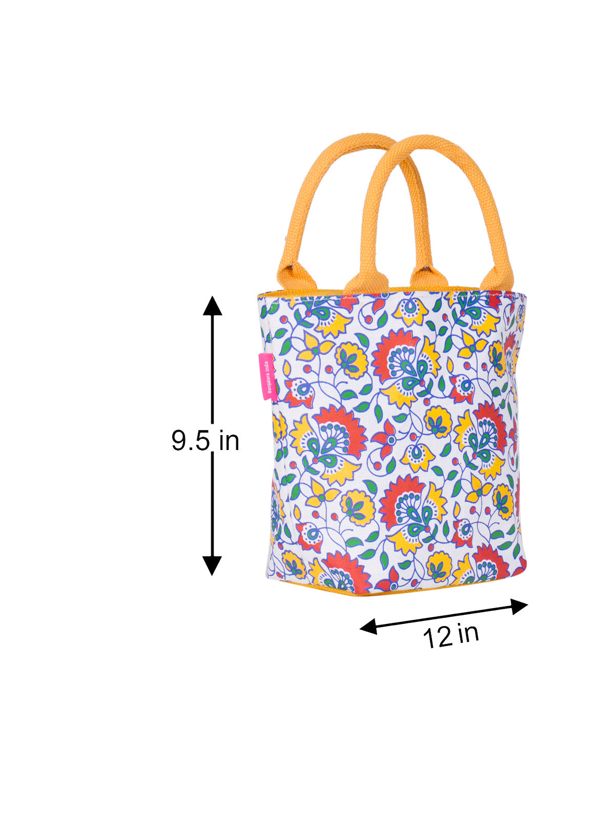 Jute Cottage Floral Print Juco Zipper Lunch Bag