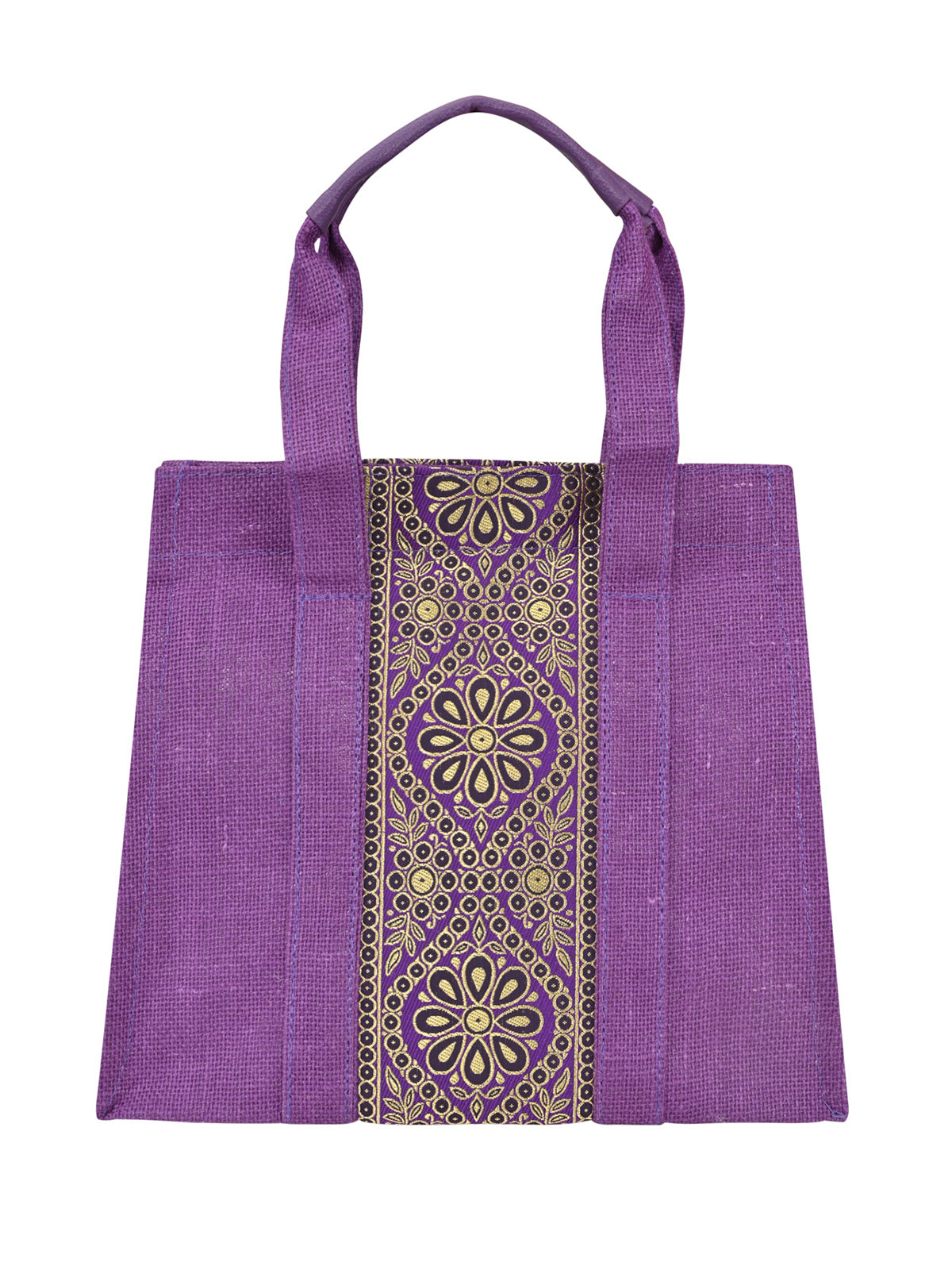 Jute Cottage Vertical Lace Zipper Lunch Bag
