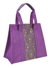 Jute Cottage Vertical Lace Zipper Lunch Bag