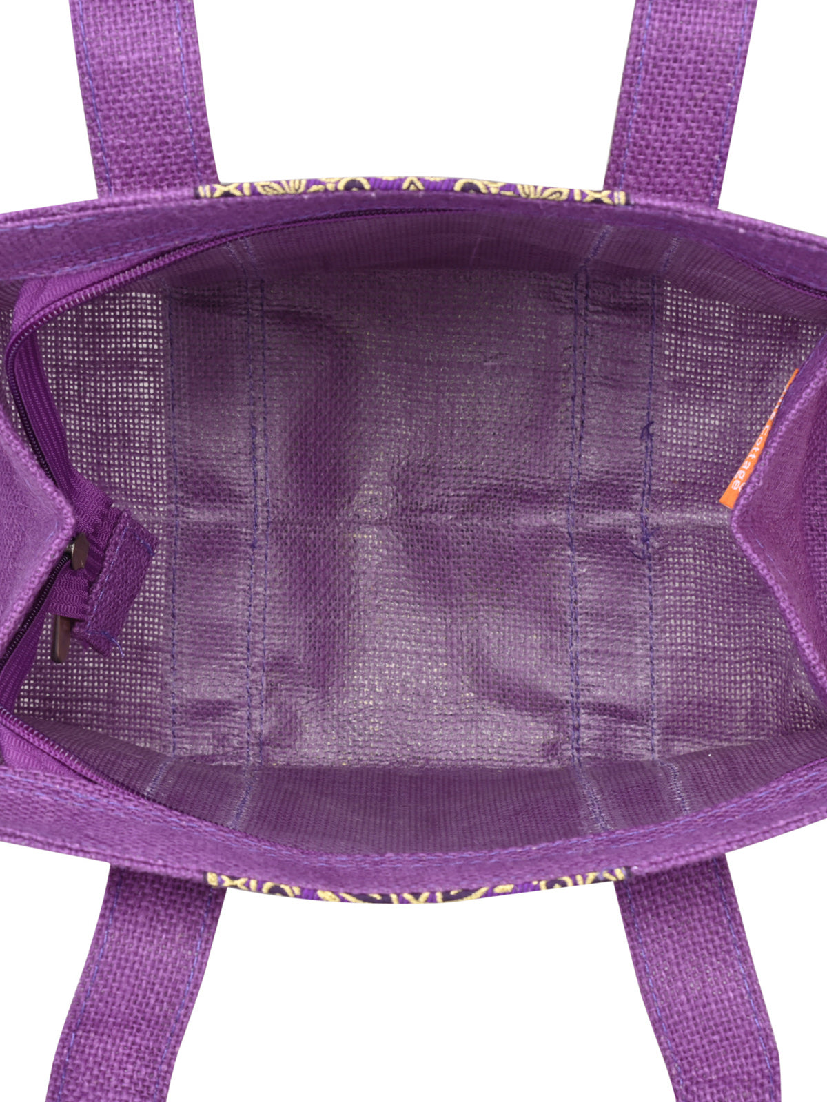 Jute Cottage Vertical Lace Zipper Lunch Bag