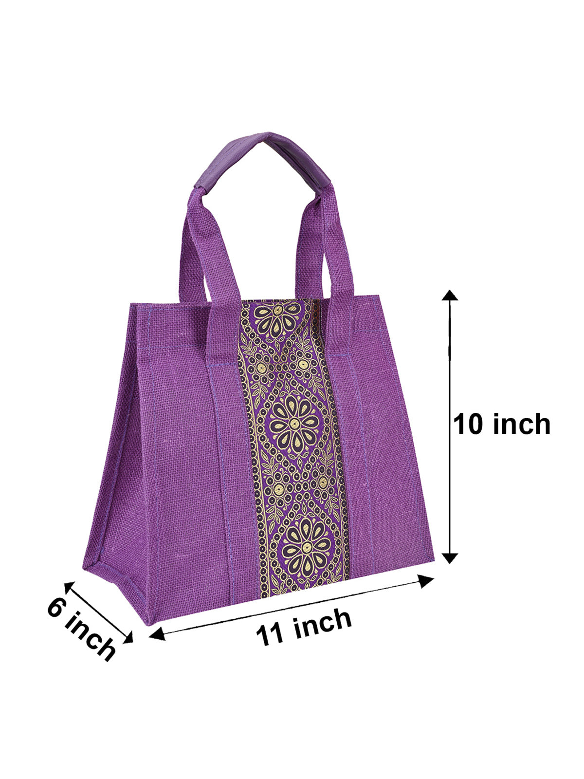 Jute Cottage Vertical Lace Zipper Lunch Bag