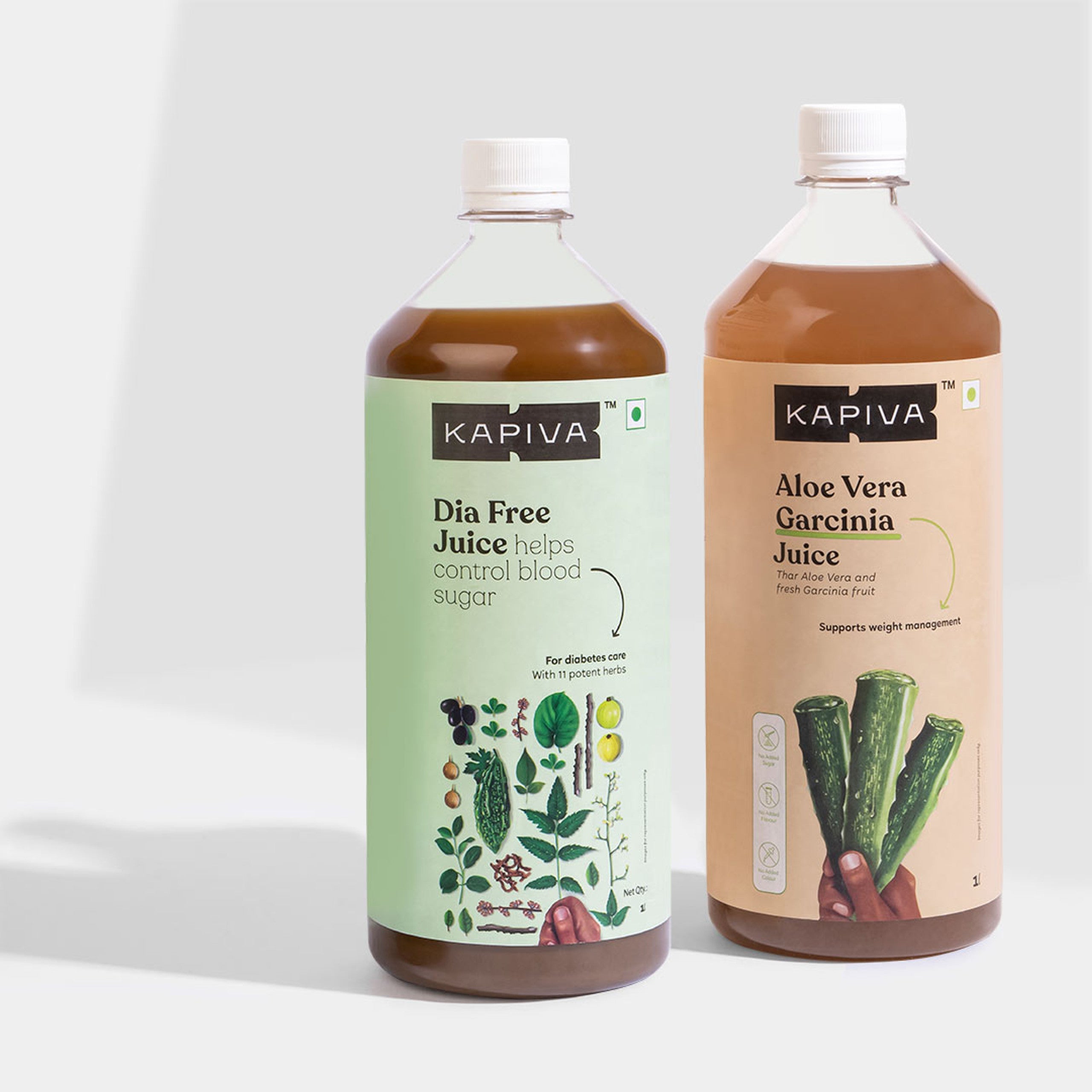 Kapiva Ayurveda Dia Free Juice & Aloe Garcinia Juice Combo