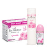 Enchanteur Perfumed Romantic Bathing Bar - 75gms Pack of 3+1 Romantic Talc - 125gms & Romantic Roll-On Deodorant - 50ml Combo