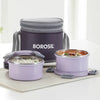 Borosil Glory Green Lunchbox Set of 2 Tall
