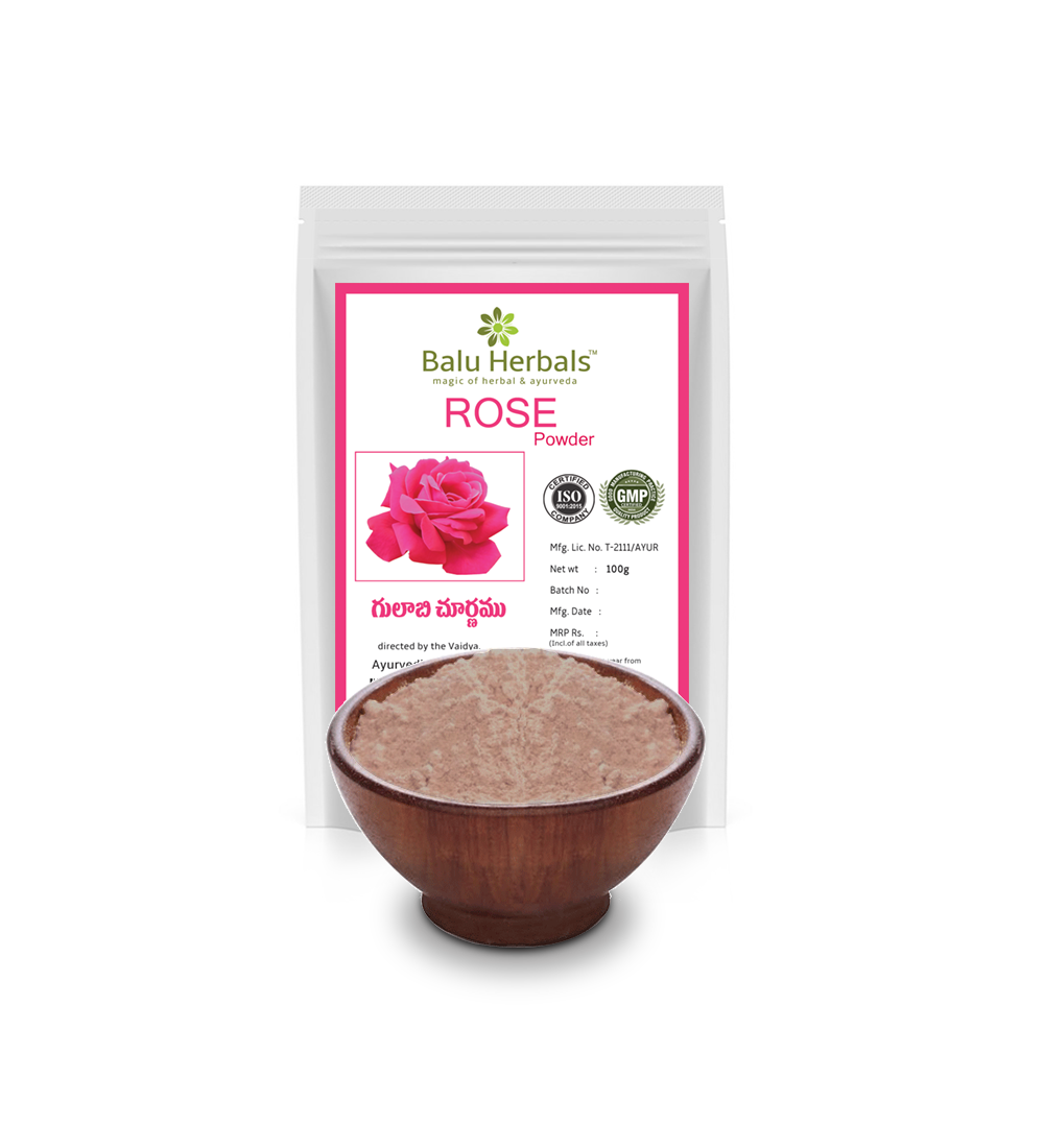 Rose Powder Notes Balu Herbal Rose Powder - 100 gms - DesiPick