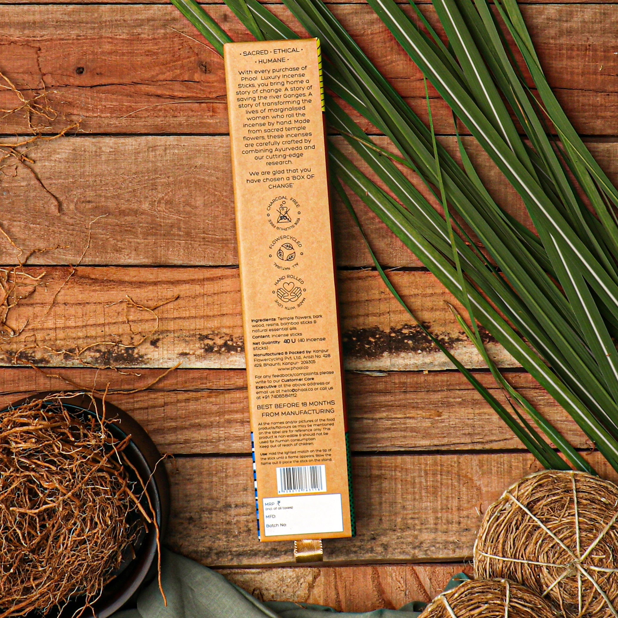 Phool Natural Incense Sticks Vetiver - 40 Sticks